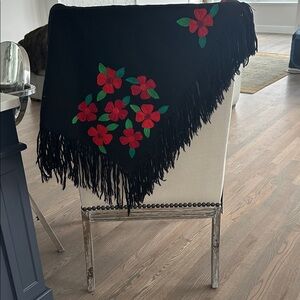 Appliqué Shawl 6’ Plus Fringe